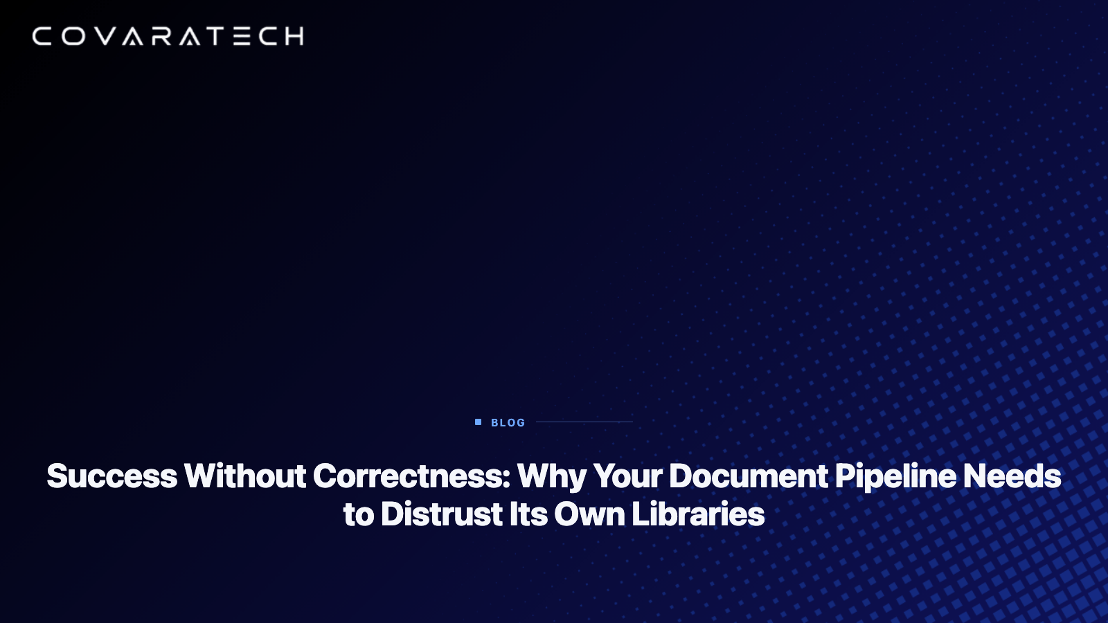 Success Without Correctness: Why Your Document Pipeline Needs to Distrust Its Own Libraries